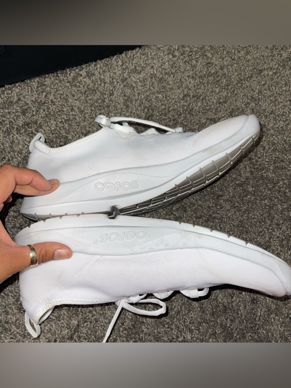 OOFOS OOmg Sport LS Recovery Men’s Sneakers White Size 11 08012024-11 - Picture 3 of 8